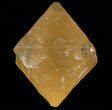 Yellow,Fluorite Octahedron (Chalcopyrite Inclusions) - Illinois #37834-1